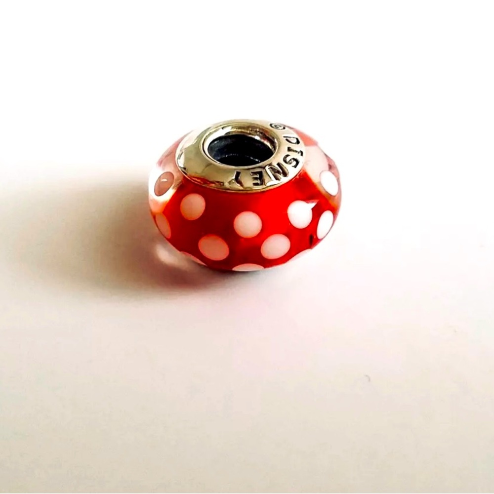 Two(2) retired Pandora Minnie's Signature Look Disney Murano Glass Bead